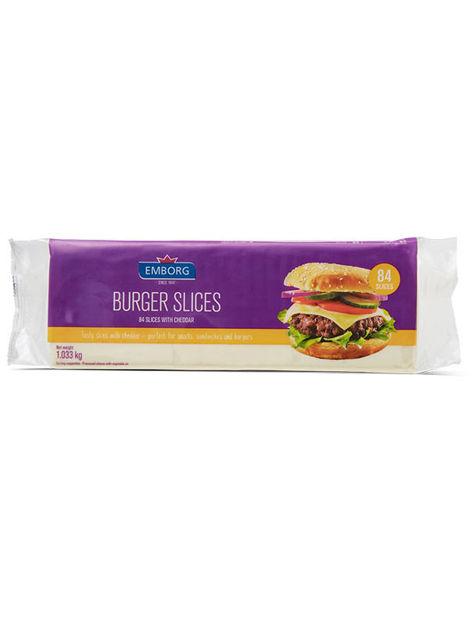 Picture of EMBORG BURGER CHEDDAR CHEESE SLICE 84`S 1033G